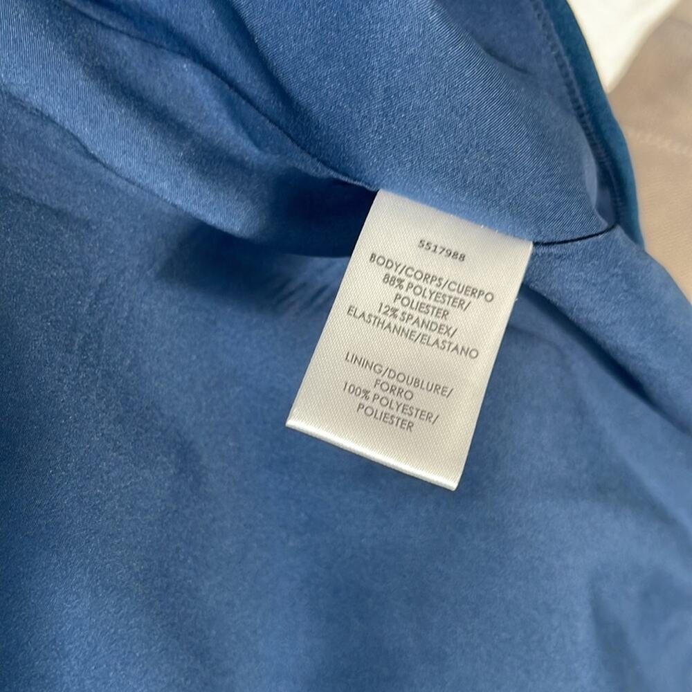 NWT KAY UNGER NEW YORK Teal Briana One Shoulder Draped Gown Women’s - Picture 10 of 12